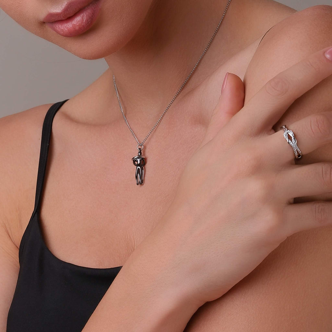 擁抱項鍊（實心 14K 黃金）