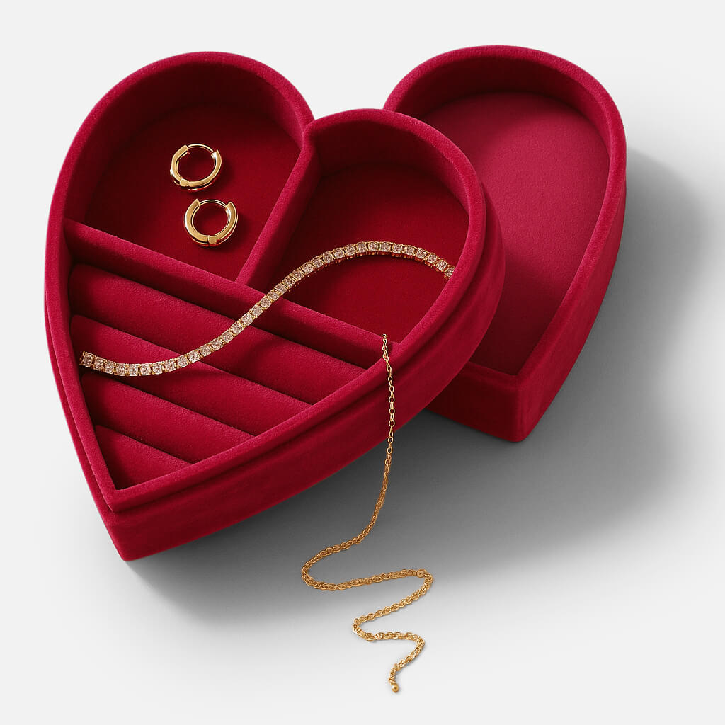 Viktorias 大號天鵝絨心形禮盒